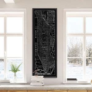 Manhattan Street Map Print Vintage NYC Detailed Map of New - Etsy