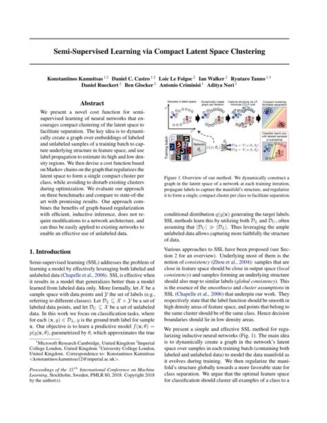 (PDF) Semi-Supervised Learning via Compact Latent Space Clustering