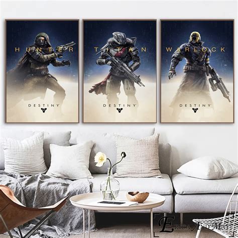 Destiny Video Game Figures Posters Prints Wall Art Decorative Picture Canvas Painting Living ...