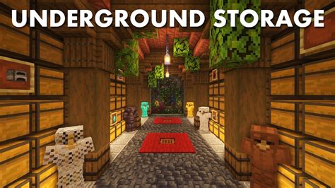 Minecraft | How to build an Underground Storage Room | Tutorial - YouTube