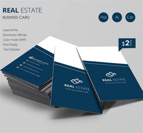 8+ FREE Real Estate Business Card Templates - Word, PSD, AI