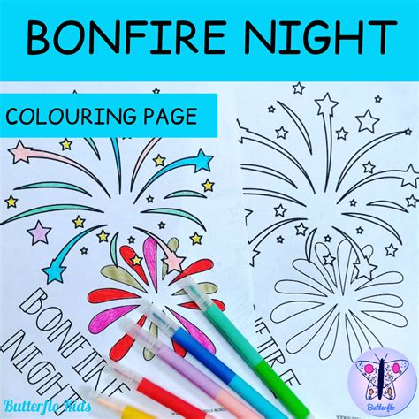 Bonfire Night Colouring Page - Butterflo Kids