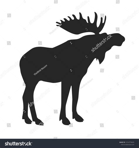 Silhouette Forest Moose Stock Vector (Royalty Free) 1014779635 ...