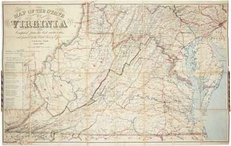 Exceptional Civil War map of Virginia and West Virginia from the U.S ...