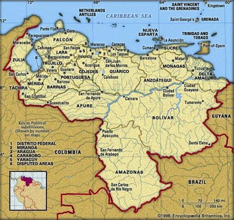 Venezuela International Border Map