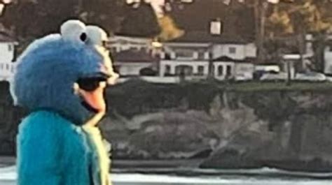 Guy named Adam Sandler, dressed as 'Cookie Monster,' prompts warning ...