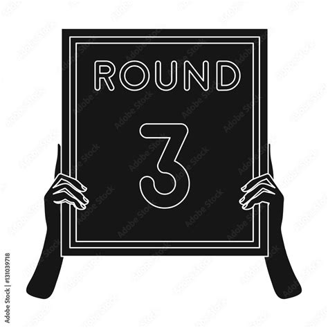 Boxing ring board icon in black style isolated on white background ...