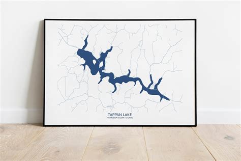 Tappan Lake Ohio Map Pittsburgh Map Company - Etsy