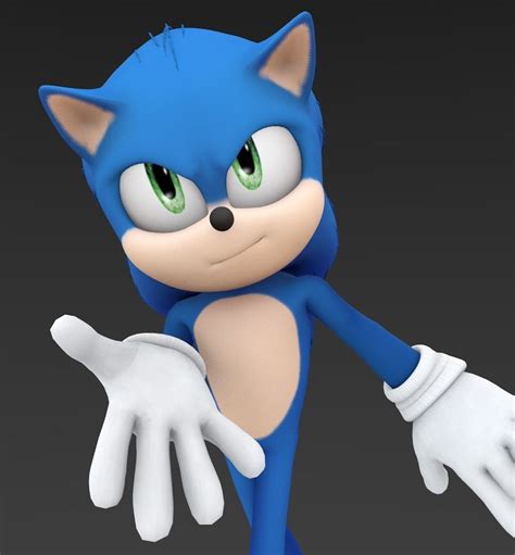 Sonic The Hedgehog inspired by movie 3D | CGTrader