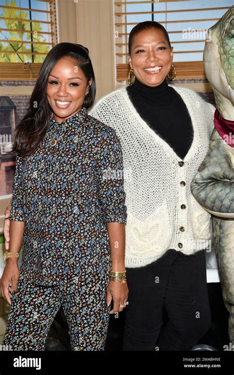 Eboni Nichols, left, and Queen Latifah attend the premiere of "Lyle ...