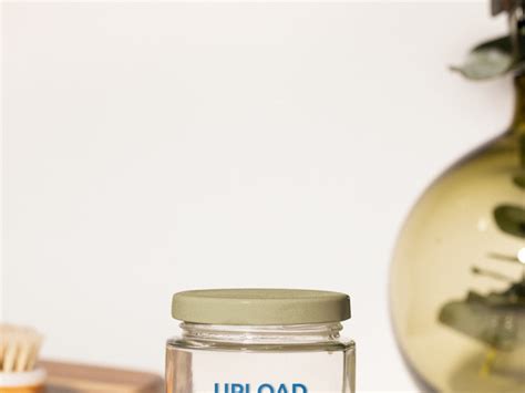 Placeit - Mockup of a Glass Jar Placed in an Aesthetic Setting