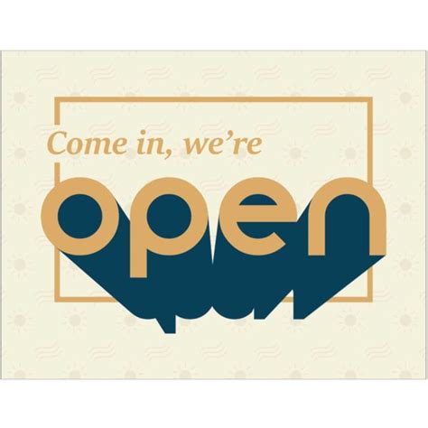 "Come In, We're Open" Poster | Plum Grove