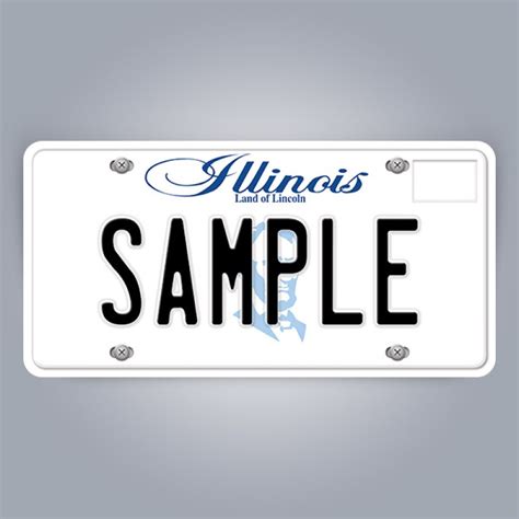 Illinois License Plate Replica, reflective, non-reflective