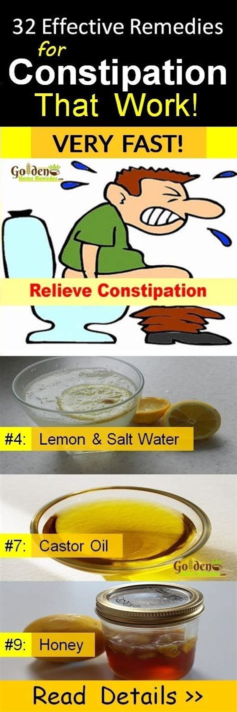 32 Effective Home Remedies To Relieve Constipation Immediately And Naturally - WARM UP