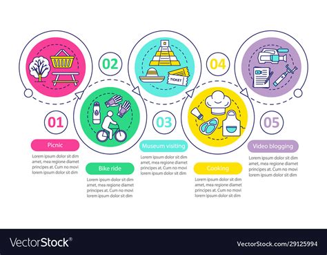 Family activities with kids infographic template Vector Image