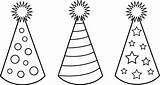 Printable Party Hat Coloring Page sketch template