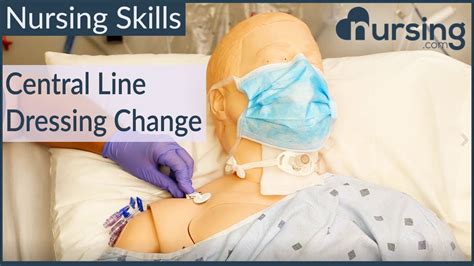 Central Line Dressing Change- Nursing Skills - YouTube