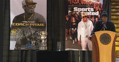 Coach Prime accepts Sportsperson of the Year Award in Boulder Wednesday