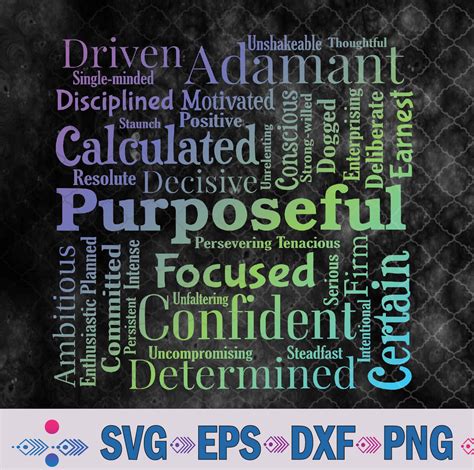 Purposeful Word Cloud Art Achiever Motivation Inspirational Svg, Png, Digital Download – DesignBTF