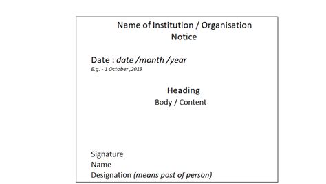 Notice Writing Format with Examples ( Notice writing )