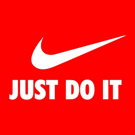 Nike white Logo on Red background Just Do It Symbol Black football ...