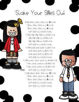 Shake Your Sillies Out Song Printable by Miss Merry Berry | TPT