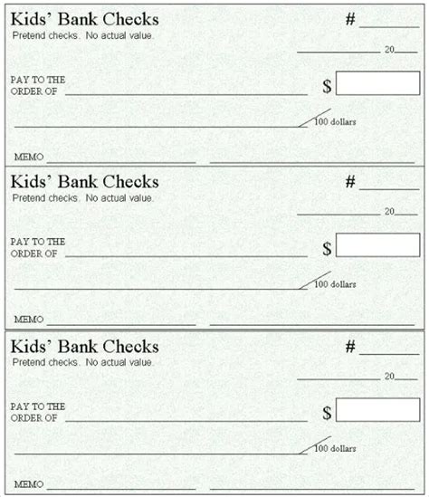 Blank Check Templates - Word Excel Samples