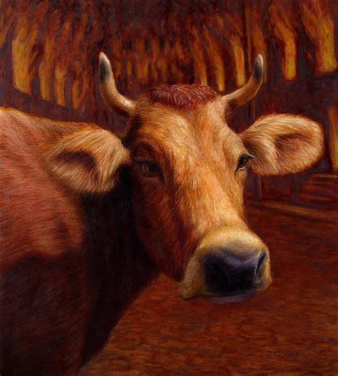 Mrs. O'leary's Cow Painting by James W Johnson