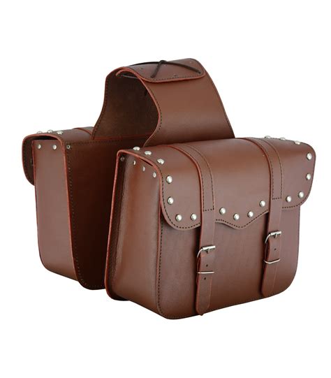 MOTORCYCLE LEATHER SADDLEBAGS 14 X 2 LITERS – ZIA INDUSTRIES