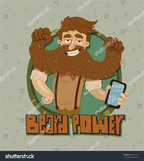 Beard Power Label Vector Stock Vector (Royalty Free) 160181447 | Shutterstock
