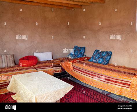 Interior of a typical Moroccan adobe house Stock Photo - Alamy