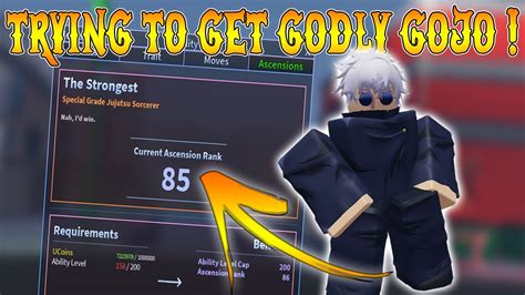 AUT | 85 ASCENSIONS GOJO! | TRYING TO GET GODLY GOJO in A Universal Time - YouTube