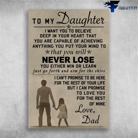 To My Daughter Never Lose You Either Win Or Learn Love Dad - FridayStuff