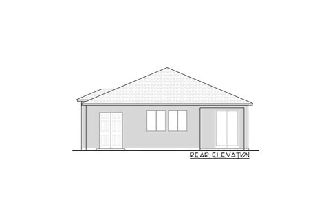 One-Story 2 Bed Contemporary Mediterranean-Style House Plan with 1300 ...