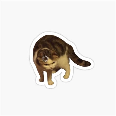 "Loading cat meme" Sticker for Sale by AF-Crafts | Redbubble