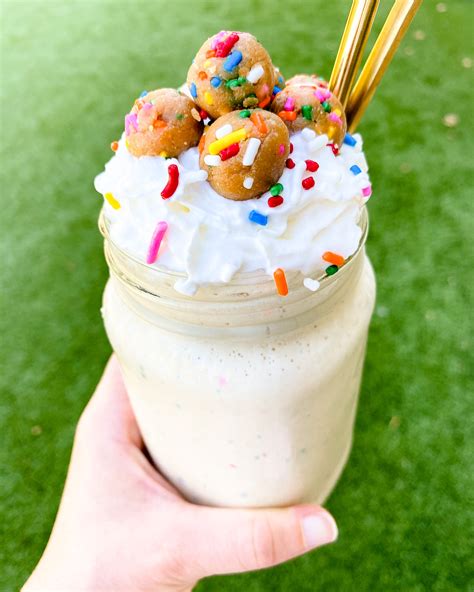 Healthy Birthday Cake Batter Milkshake | Liz Moody Healthy Desserts