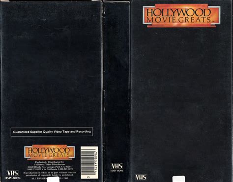 Hollywood Greats VHS Cover Template (HD Quality) by FearOfTheBlackWolf on DeviantArt