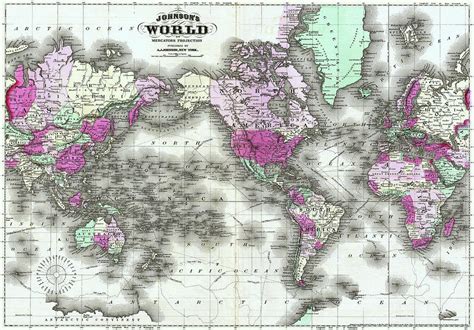 Johnsons Map Of The World - United States Map