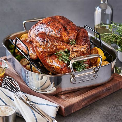 All-Clad Stainless Steel Roasting Pan with Nonstick Rack | Sur La Table