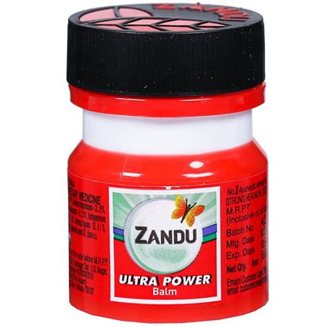 Buy Zandu Ultra Power Balm 8 ml in Wholesale Price Online | B2B | Retailershakti