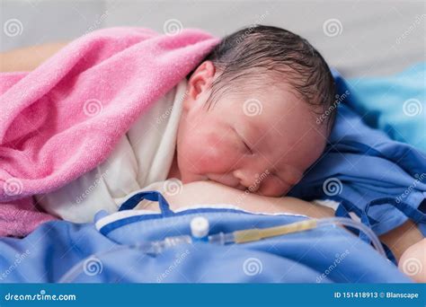 Newborn Baby Girl First Drink Breastmilk Stock Image - Image of caucasian, drink: 151418913