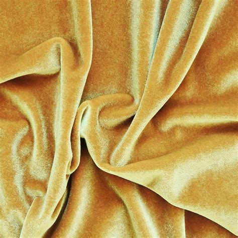 Gold Velvet Fabric • Solid Stone Fabrics • Stretch Velvet Fabric by the Yard | Gold velvet ...