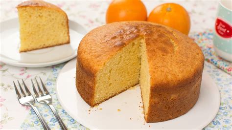 Orange Sponge Cake - How to Make a Light & Super Fluffy Orange Cake ...