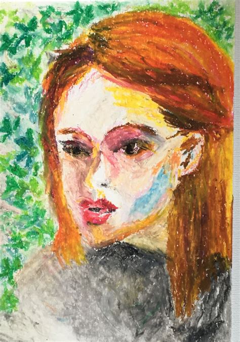 Original Oil Pastel Portrait Painting/ Illustration Joyce