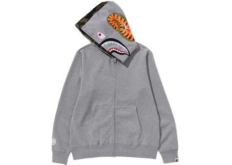 BAPE Shark Full-Zip Hoodie (FW23) Gray Men's - FW23 - US