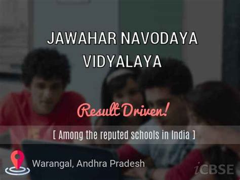 Jawahar Navodaya Vidyalaya School, Warangal - Reviews, Address, Admissions and Fees 2024