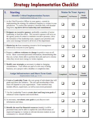 FREE 36+ Strategy Checklist Samples in MS Word | Google Docs | Apple Pages | PDF