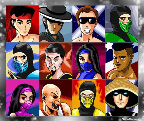 Mortal Kombat II - Character Select by DrawDuverse on DeviantArt