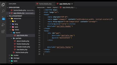 Understanding the laravel blade template layout and inheritance ...