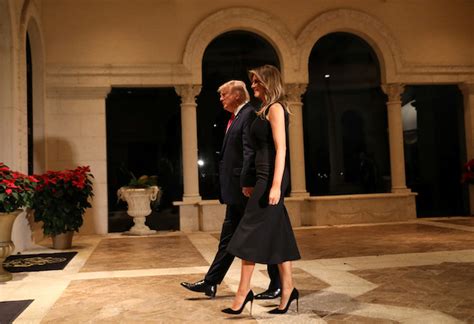 Melania Trump Dazzles In Jaw-Dropping Black Dress On Christmas Eve ...